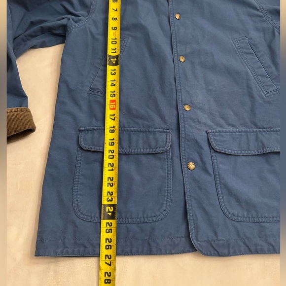 VTG! L.L. Bean Canvas Barn Jacket w/ Corduroy Collar, sz XL Youth or XS Women - Picture 9 of 16